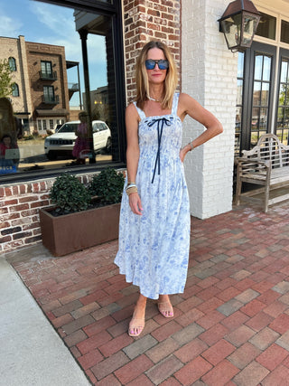 Entro | Haliora Floral Dress Blue