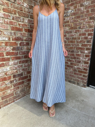 Z SUPPLY | Sandcomber Striped Midi Dress Indigo