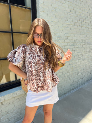 OLIVACEOUS | Luna Leopard  Blouse