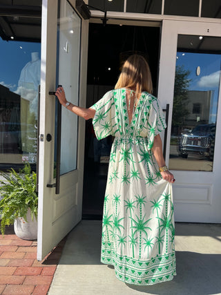 Aakaa | Summer Palms Kimono Dress