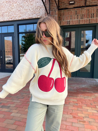 Miou Muse| The Cherry Twist Sweater