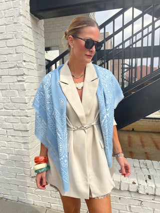 Dylan Bandana Blanket Scarf Baby blue