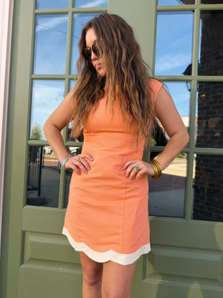 ADELYN RAE | Melody Scalloped Sheath Dress