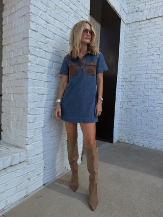 NEEDII | Billboard Denim Dress