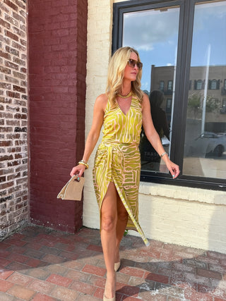 LUCY PARIS | Lara Faux Wrap Skirt