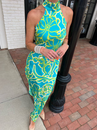 Lotus Halter Maxi