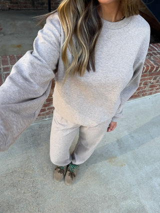 Z Supply Boyfriend Sweatshirt Heather Ash