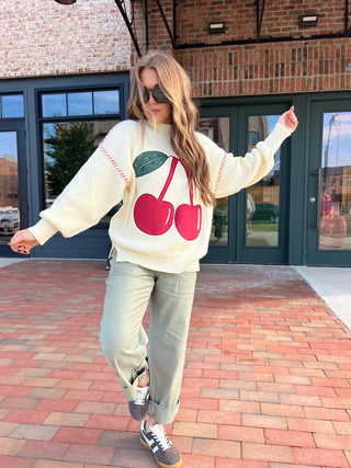 Miou Muse| The Cherry Twist Sweater