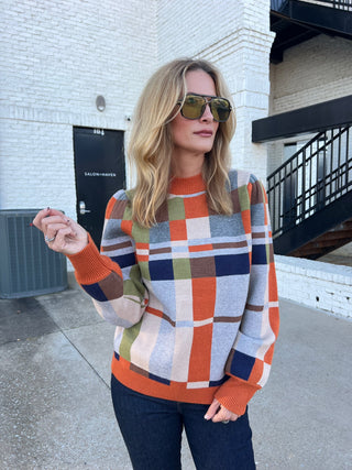 THML | Lina Colorblocked Knit Sweater
