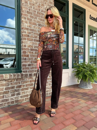 Faux Suede Ruched Shoulder Bag Coffee
