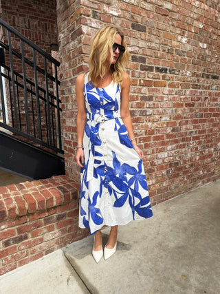 ENTRO | Andi Floral Dress Blue