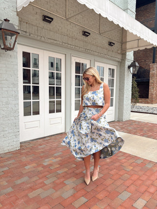 High Tea Jacquard Floral Maxi Set