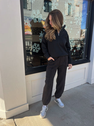 Leah Snow Comfort Jogger Black [Door Buster]