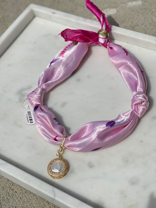Jennifer Thames | Prayer Charm Pink Multi Scarf