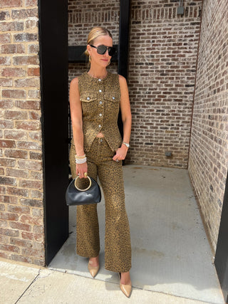 LE LIS | Untamed Utility Leopard Vest and Pants Set