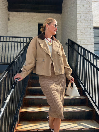 Steve Madden | Luisa Corduroy Jacket Tan
