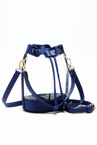 Clear Crossbody Stadium Bucket Bag | Royal Blue