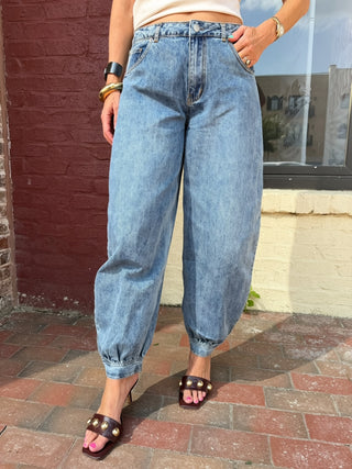 Maisie Denim Jogger Pants | Denim