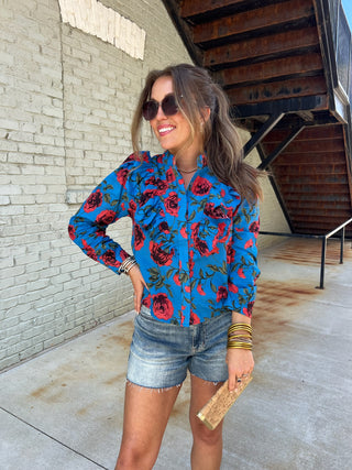 OLIVACEOUS | Rosette Blouse