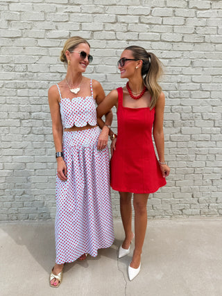 BABY PINK | Harper Polka Dot Maxi Set
