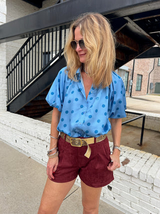 Polka Dot Mood Blouse Blue