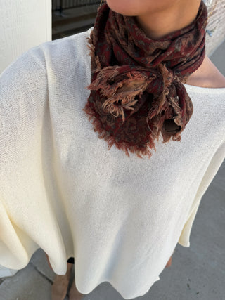 Brianne Scarf Burgundy Multi