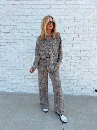 Z Supply | Hunter leopard Knit Pants Desert Tan