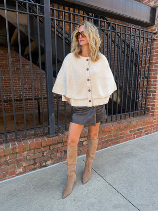 Winslet Knit Capelet Ecru
