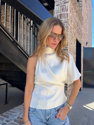 Beckham Asymmetrical Top Cream