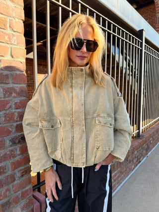 Saint Boyfriend Fit Corduroy Jacket Beige