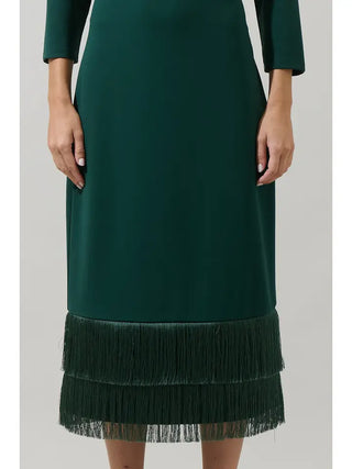 Sugarlips | Alannah Fringe Midi Dress Emerald