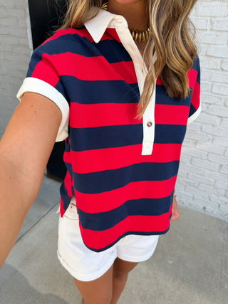 Entro | Rugby Stripe Polo