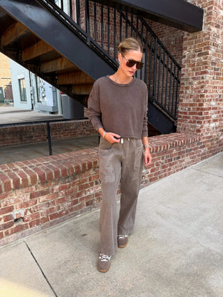 Z SUPPLY | Circuit Sweatshirt Dark Chocolate