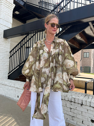 Evermore Abstract Floral Blouse