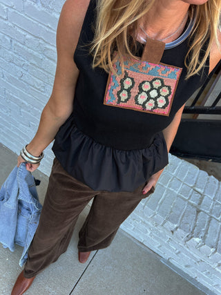 Glam| The Faith Top Black