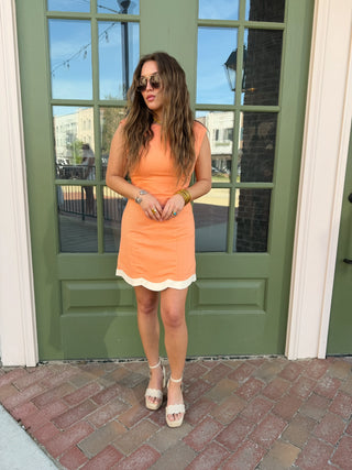 ADELYN RAE | Melody Scalloped Sheath Dress