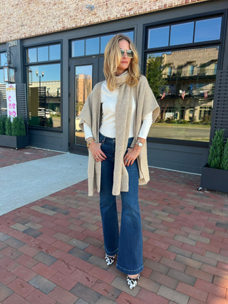 Sage The Label | Brienne Scarf Cardigan Taupe