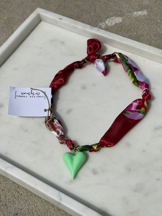 Jennifer Thames | Mint Heart Ruby Multi Scarf