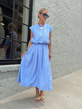 GLAM | Brynlee Midi Skirt Blue