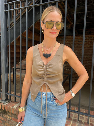 SAGE THE LABEL | Arizona Sky Ruched Top