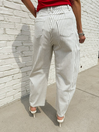 MIOU MUSE | Stevie Stripe Barrel Jean