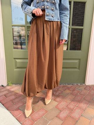 OLIVACEOUS | Ariana Balloon Pants Chestnut Brown