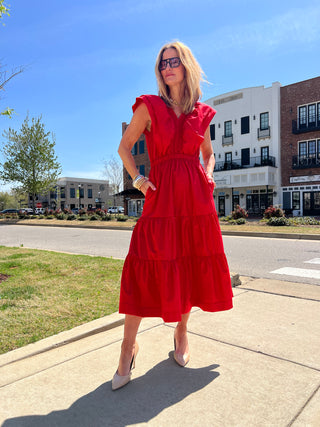Ivory Moon Maxi Red