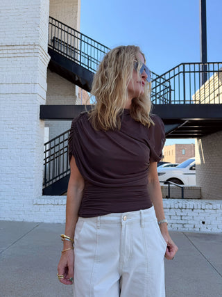 Sienna Cape Top Brown