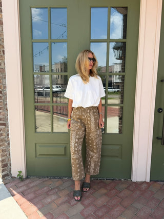 Bubble Up Cropped Tee - White