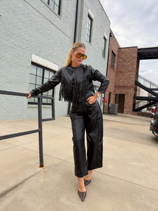 Sadie & Sage | Daredevil Fringe Jacket Black