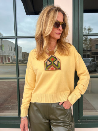 The Bart Polo Sweater Butter Yellow