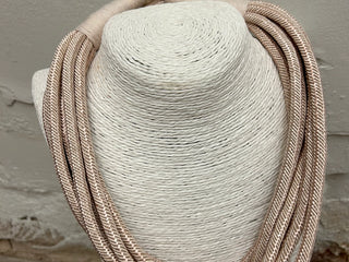 Slub 8-Strand Necklace Ecru