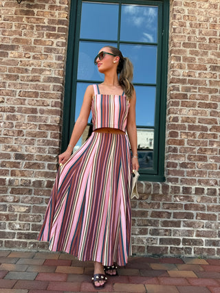 The Sunset Stroll Set Multi Stripe