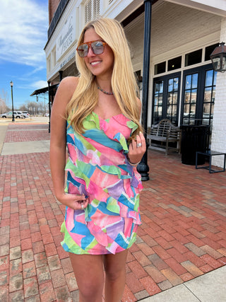 Sadie & Sage | Rise & Roam Asymmetric Ruffle Mini Dress